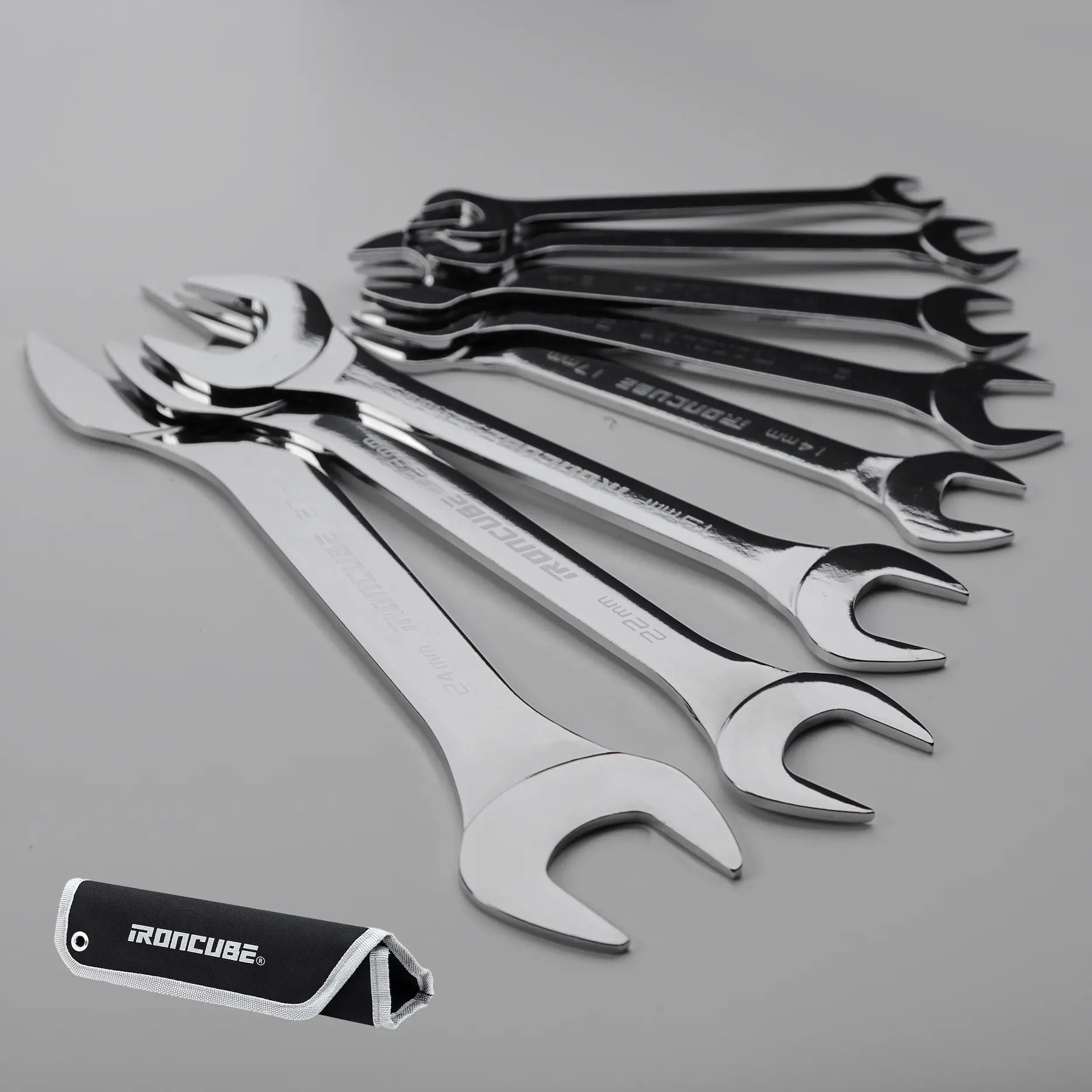 8PCS Metric Super Thin Wrench Set With Rolling Pouch