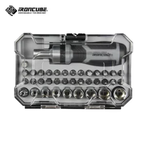 IRONCUBE Ratcheting Screwdriver Bit Set with Socket Set 37-Piece