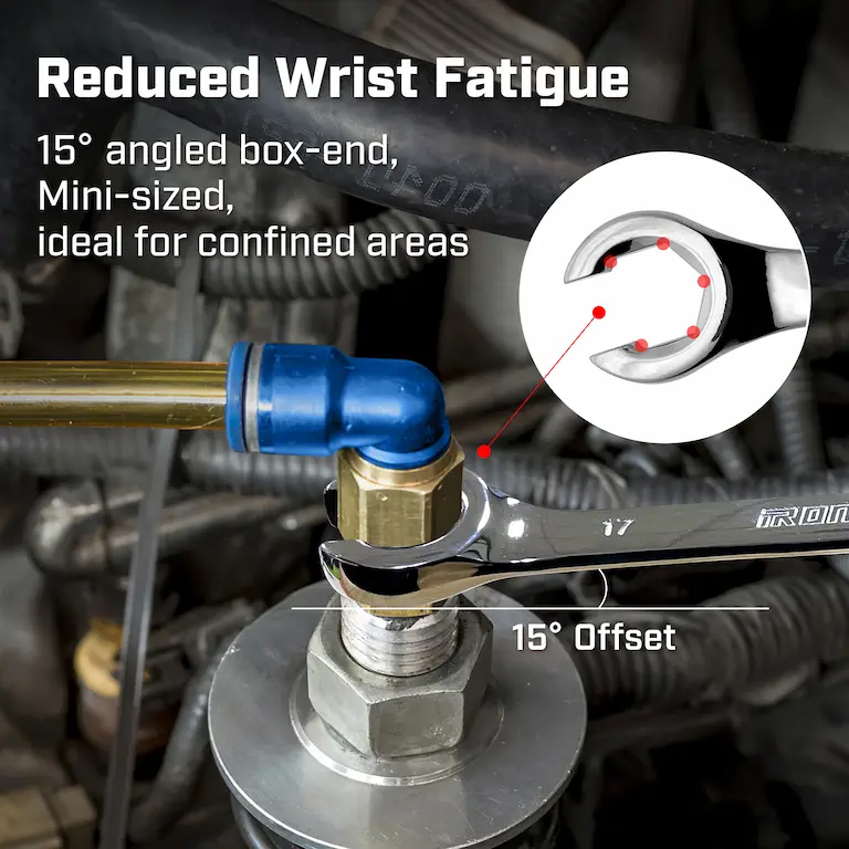 15° angled box-end Brake Line Wrench Set
