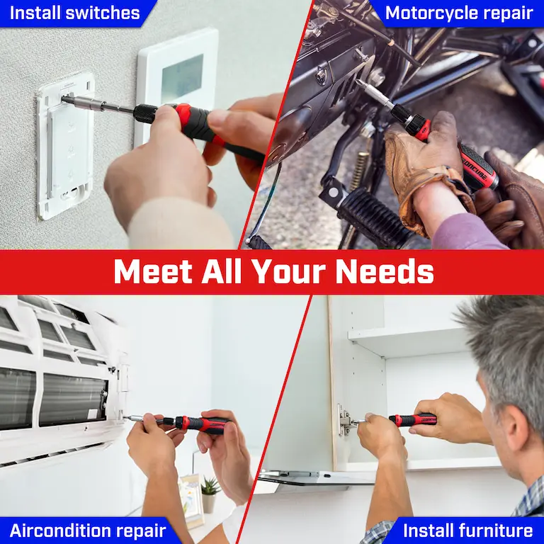 4.场景4拼IRONCUBE 21 in 1 Magnetic Multiple bits Multi Ratcheting Screwdriver Set