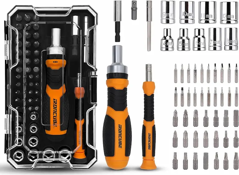 56-Piece Magnetic Multi Bits screwdriver Tool Kit