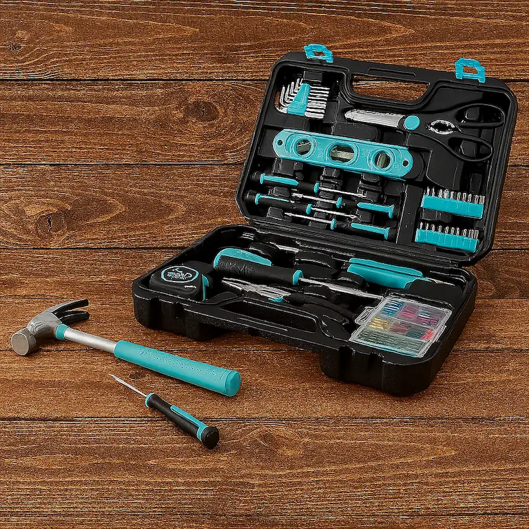 Amazon Basics 142-Piece Household Tool Kit with Storage Case
