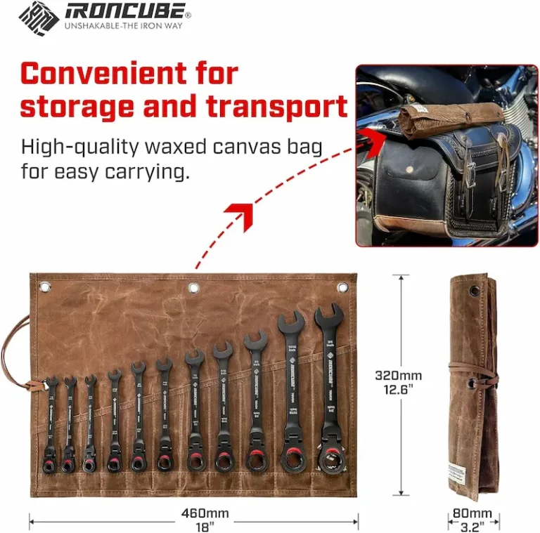 ironcube Ratcheting Combination Wrench Set: 11-Piece SAE 1/4 to 3/4 Inch - Flexible Head