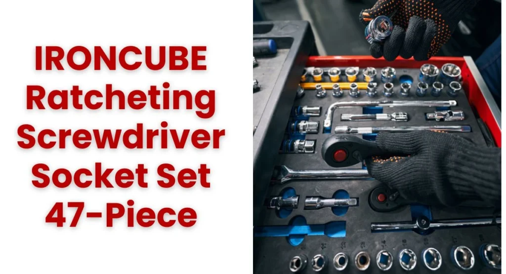 IRONCUBE Ratcheting Screwdriver Socket Set 47-Piece