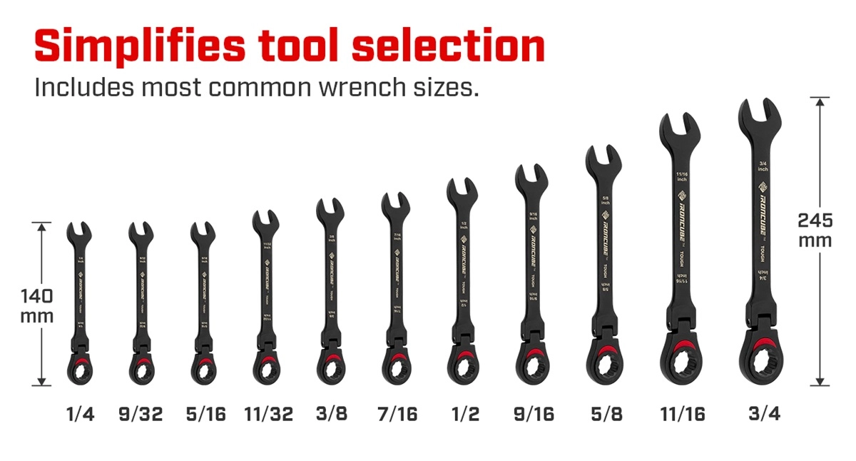 11mm flex head wrench ratchet wrench flex heads