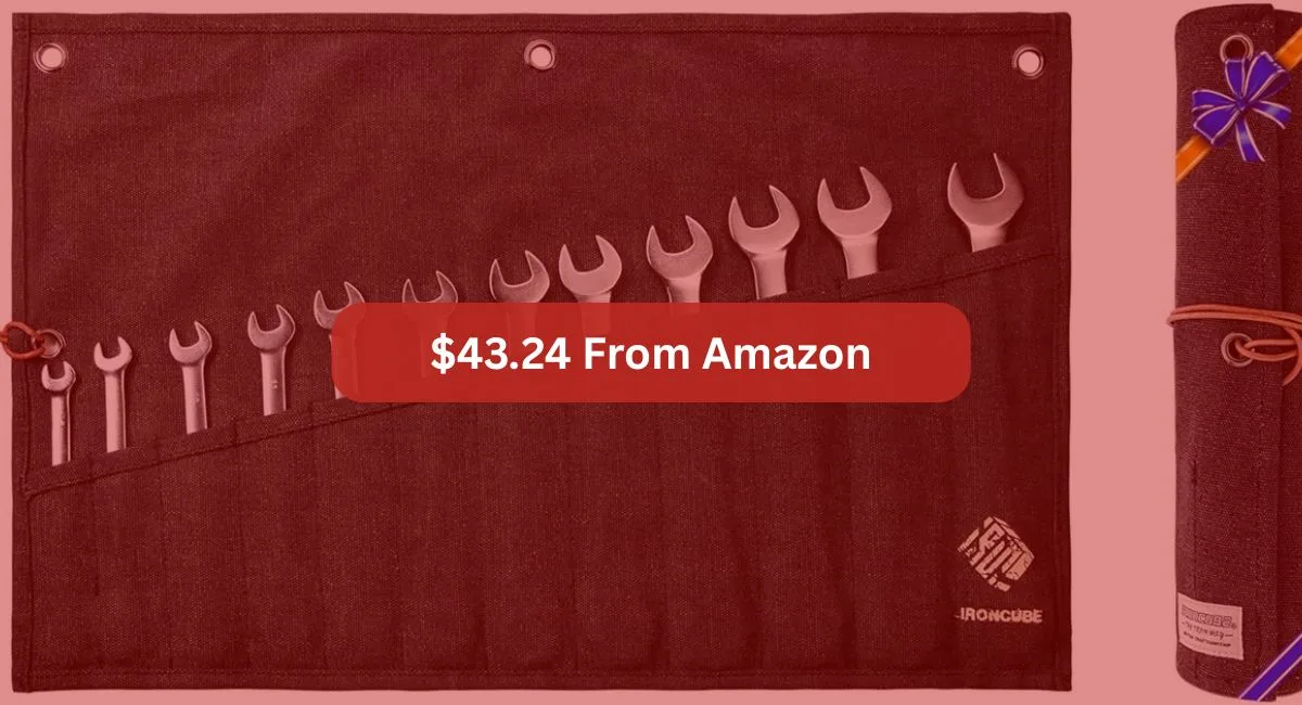 12-Pocket Canvas Hanging Tool Bag Storage for Hand Tool