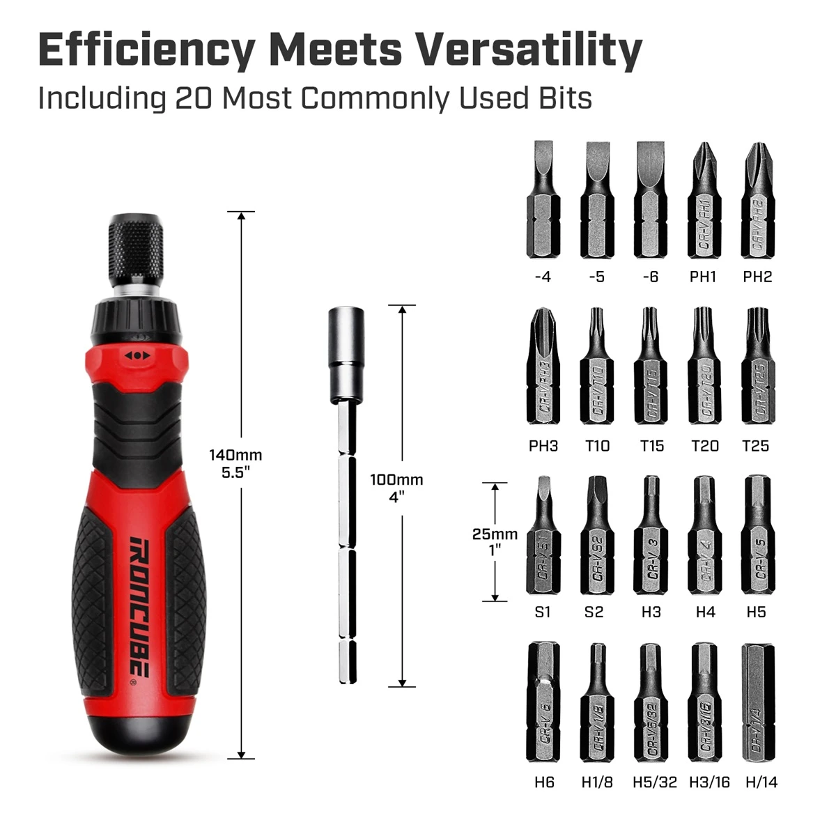 21-in-1 Ratchet Screwdriver Set for Shops