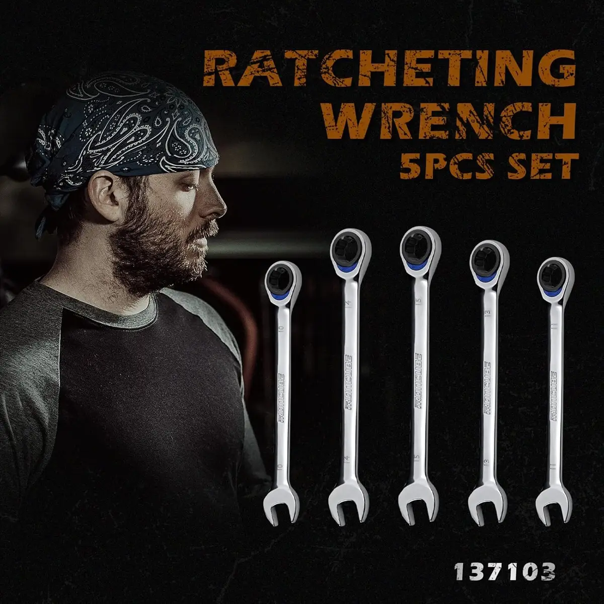 5-piece ratchet wrench sets
