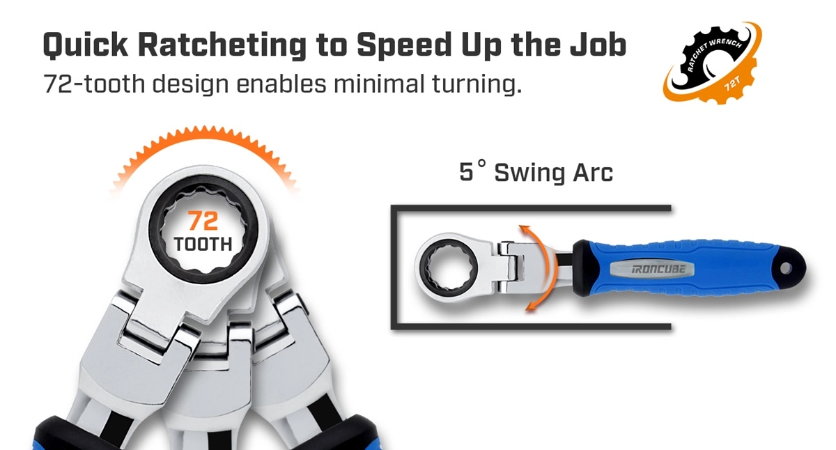 72-Tooth Ratcheting Mechanism Speed & Efficiency