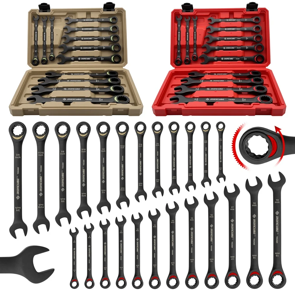 A 24 Piece Wrench Set for Heavy Industrial Use