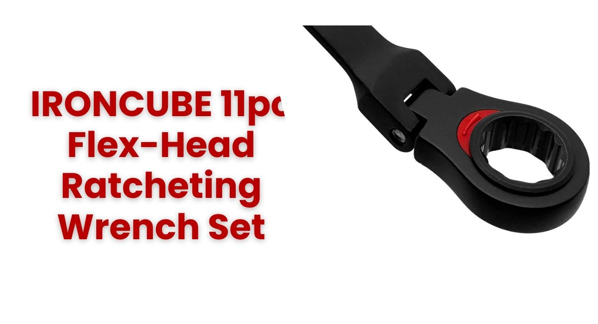 IRONCUBE 11pc Flex-Head Ratcheting Wrench Set
