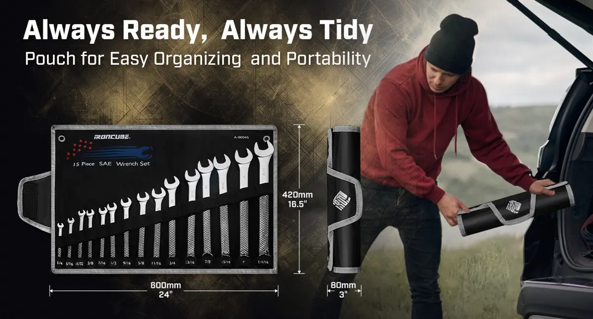 The Right 15-Piece Dual-Use Wrench Set