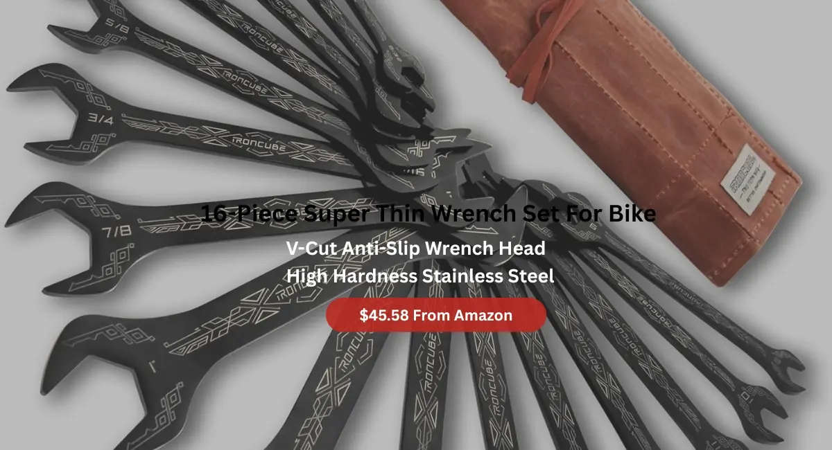 16-Piece Super Thin Wrench Set For Bikes