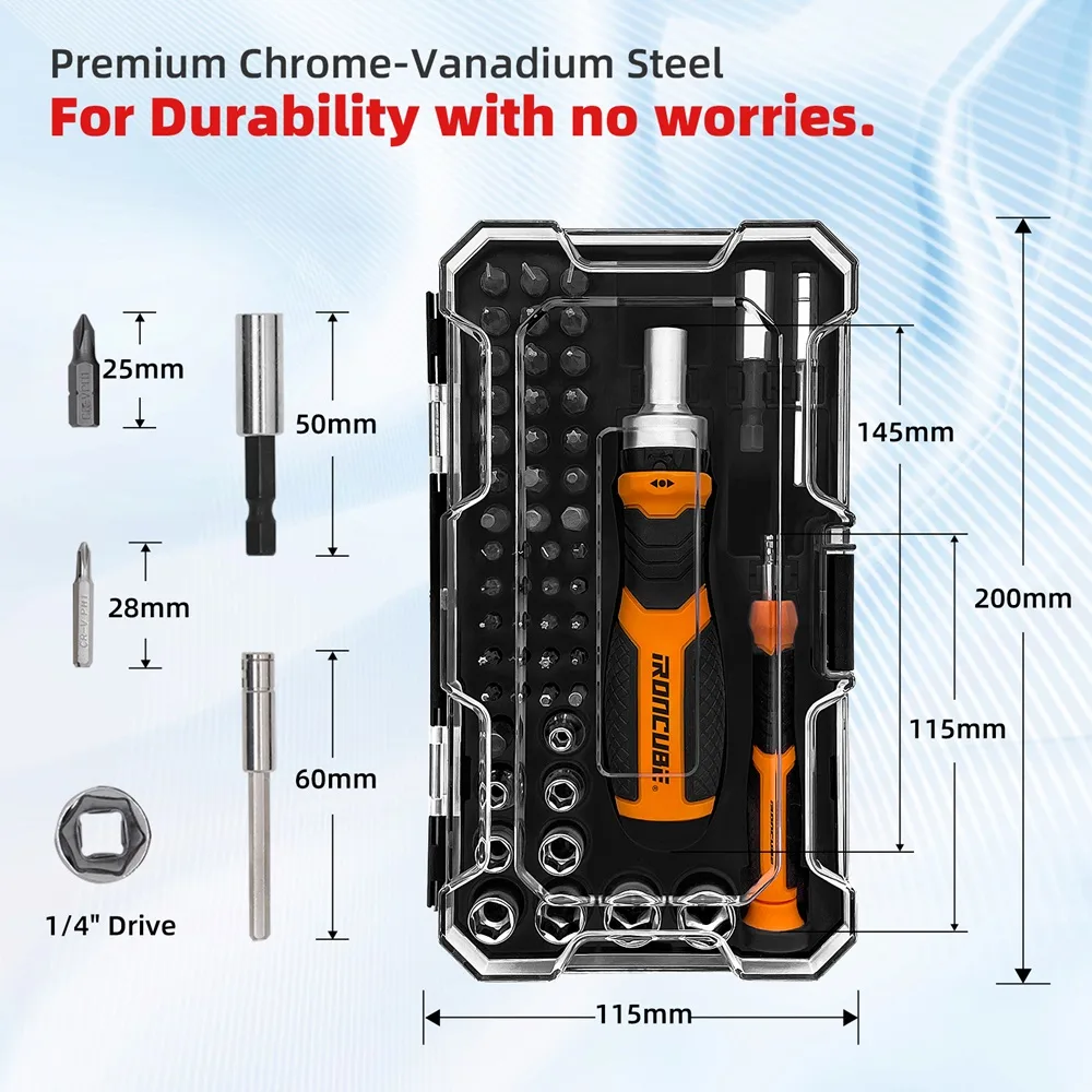 IRONCUBE’s 56-Piece Multi Ratcheting Screwdriver Set