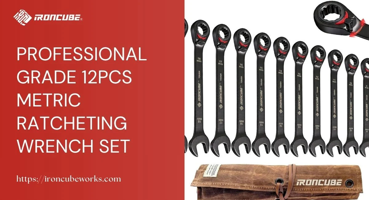 Professional Grade 12PCS Metric Ratcheting Wrench Set