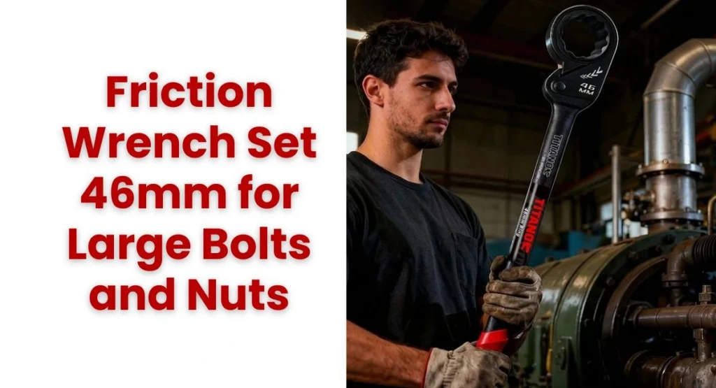 Friction Wrench Set 46mm for Large Bolts and Nuts