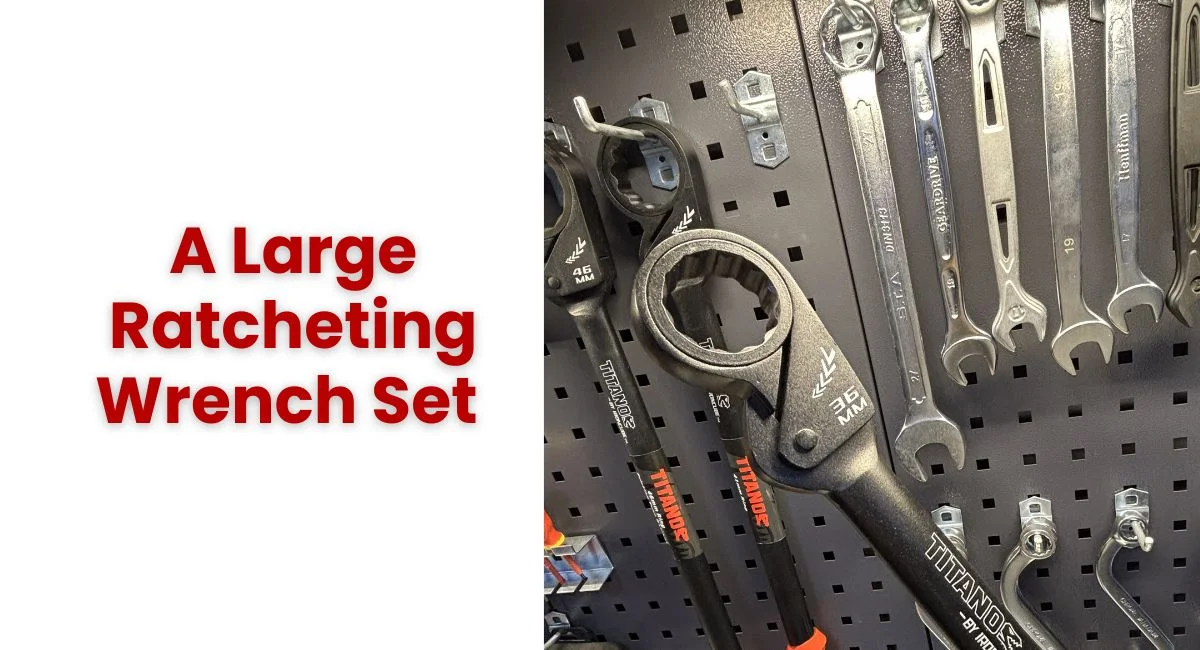 A Large Ratcheting Wrench Set