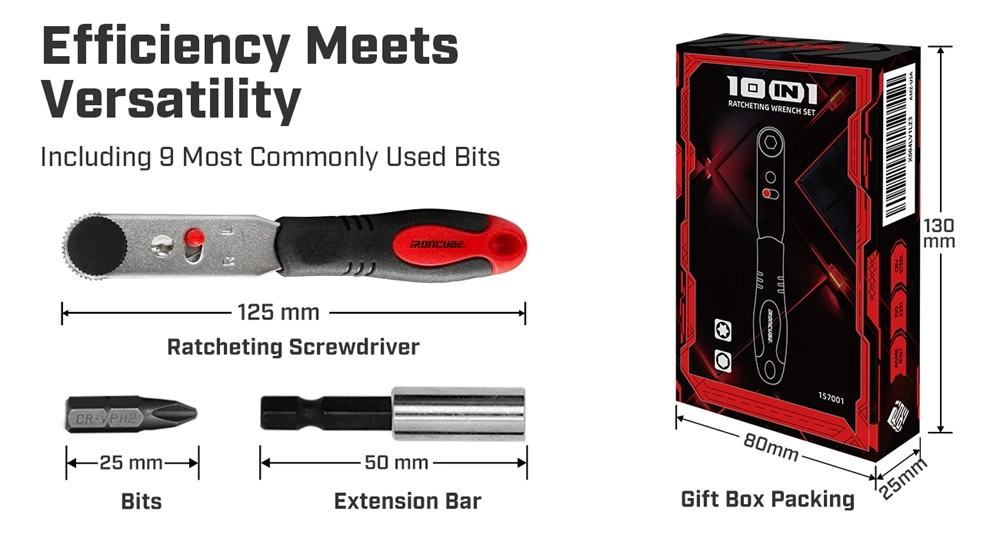 10 in 1 Ratchet Wrench Set Review & Features