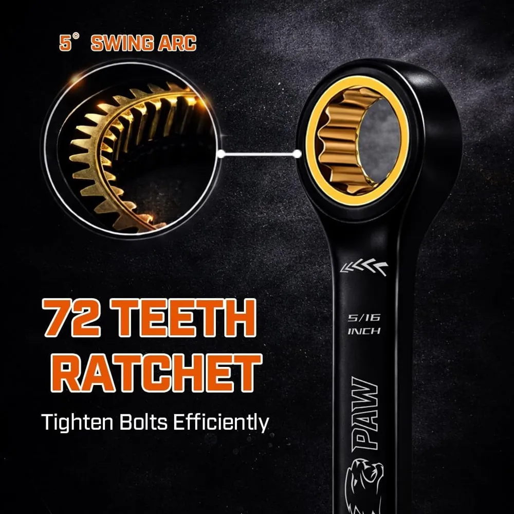 15pc Metric Flex Head Ratcheting Combination Wrench