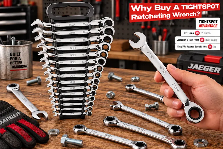 Jaeger 16-piece metric Reversible Ratcheting Wrench Set