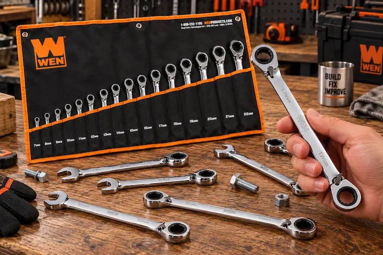 Wen 16-piece metric Reversible Ratcheting Wrench Set
